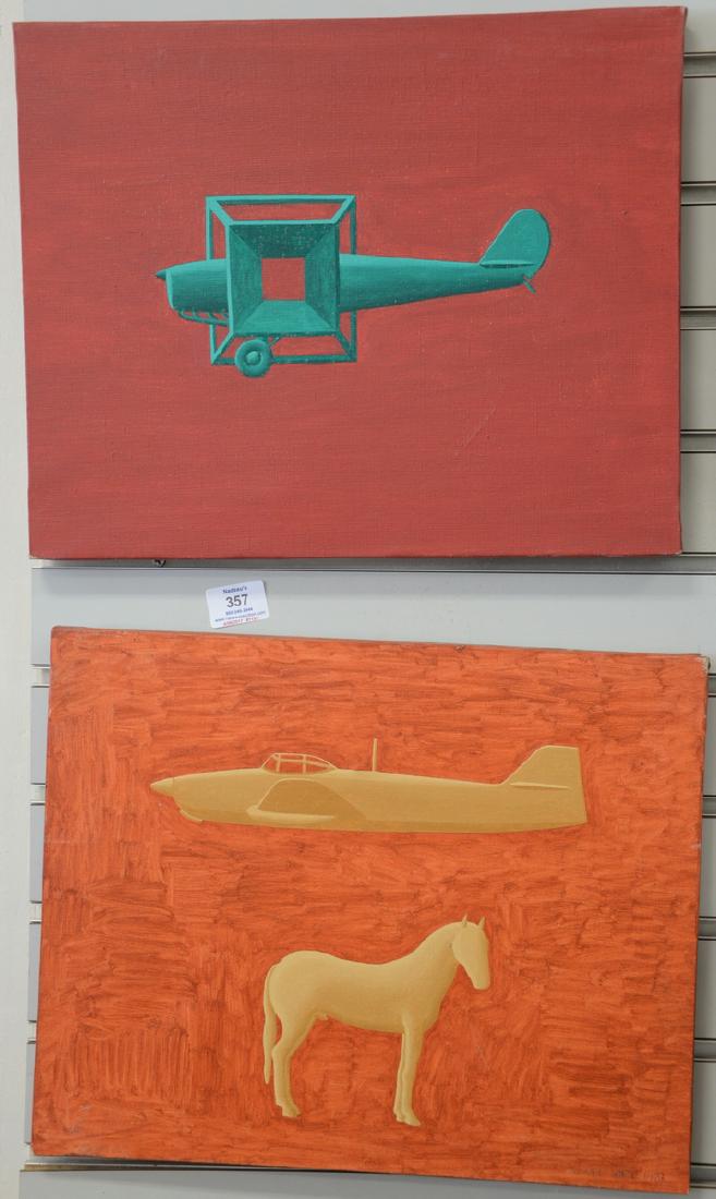 Set of four oil on canvas paintings by Manuel Saiz (b. (1 of 3)