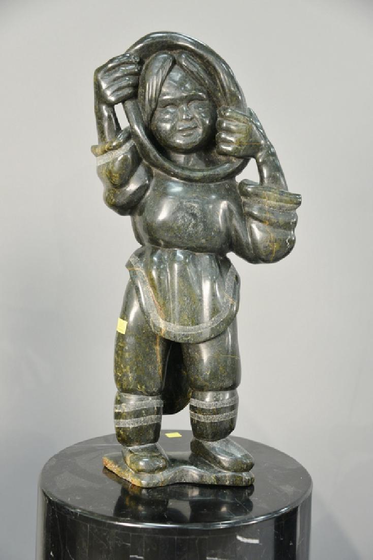 Inuit Eskimo carving, Kiawak Ashoona (1933-2014), Cape (1 of 5)