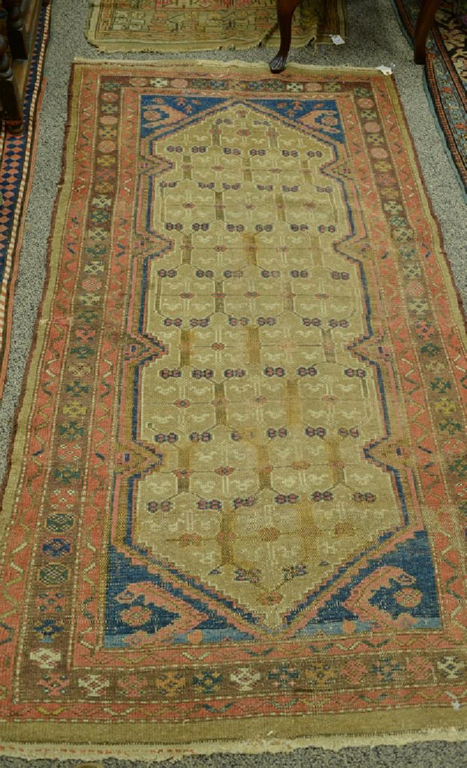 Oriental throw rug (worn) 4' x 7'. (1 of 6)