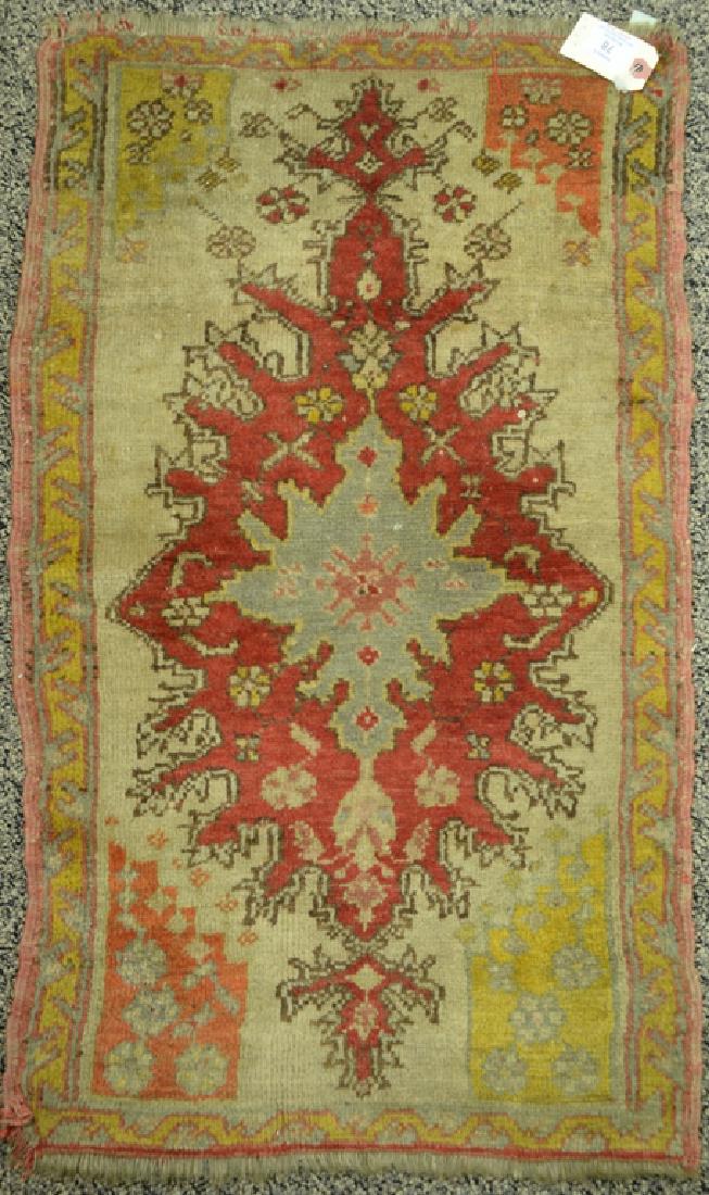 Oriental throw rug, 1'8" x 2'8". (1 of 3)
