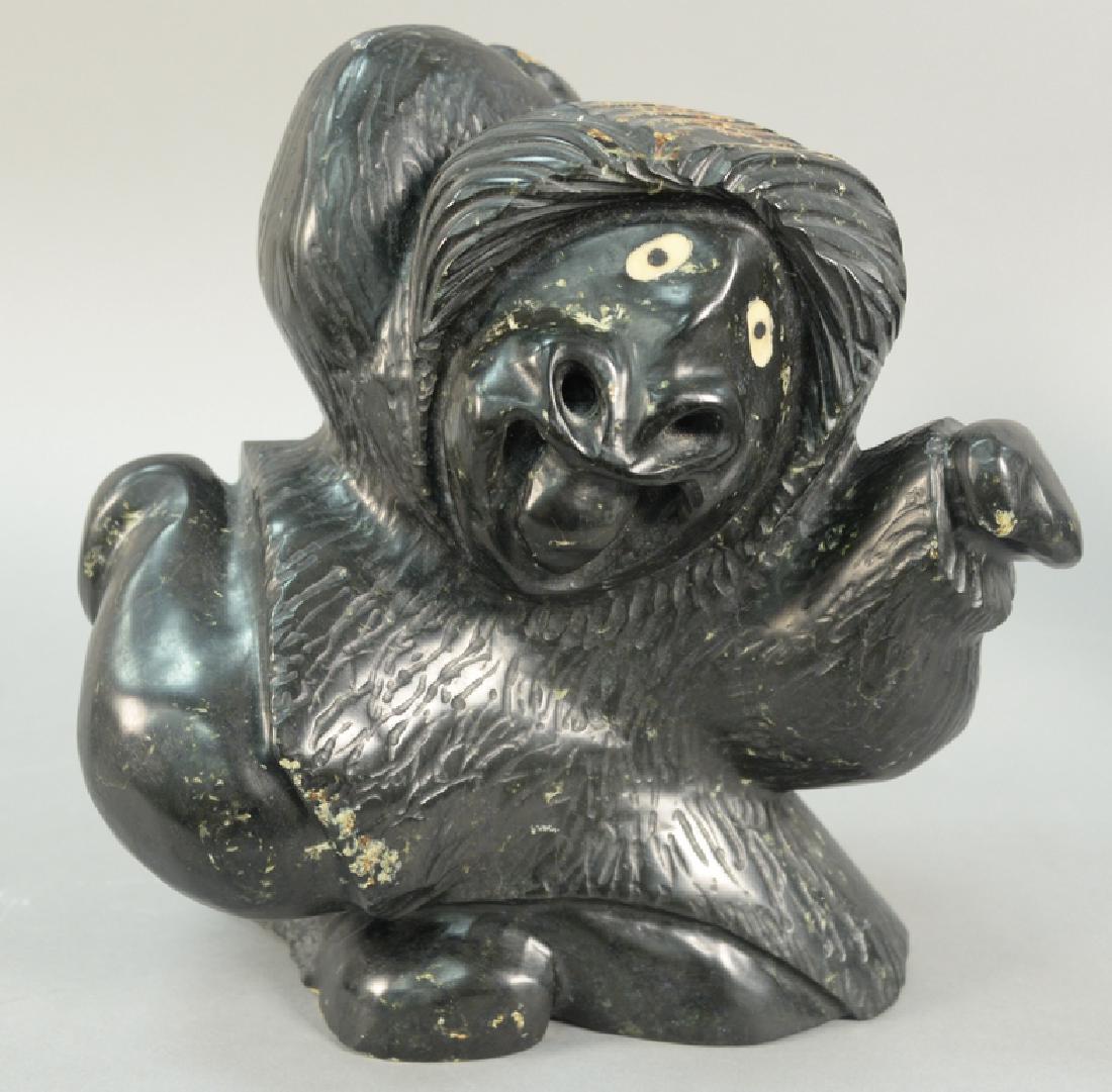 Inuit Eskimo carving, Uriash Puqiqnak (1946) Shaman, (1 of 4)