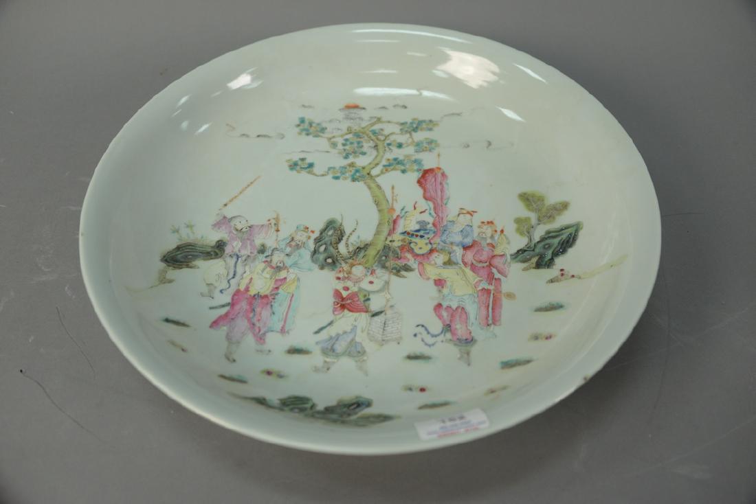 Chinese famille rose porcelain charger with hand (1 of 6)