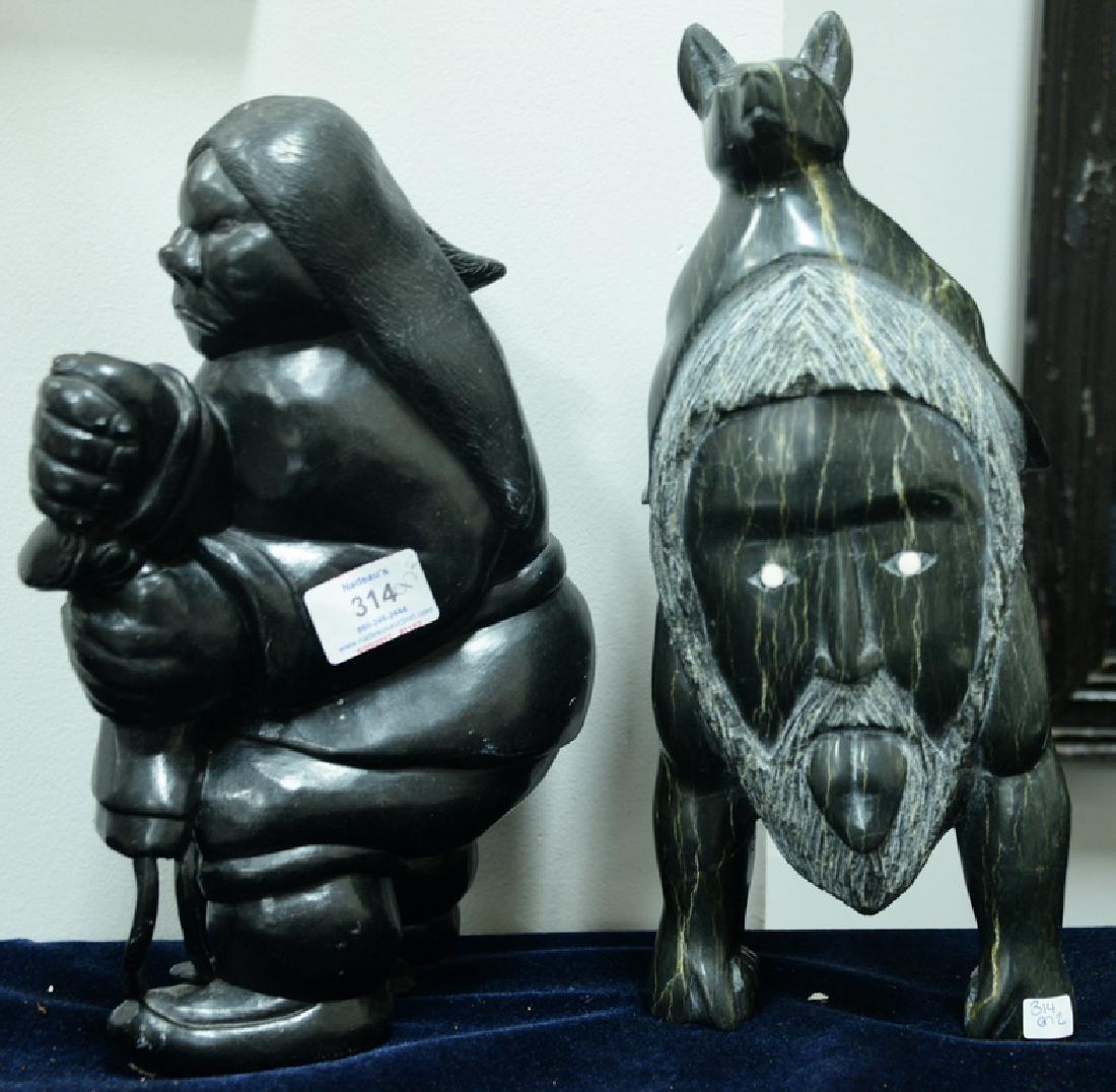 Two Inuit Eskimo carvings to include Charlie Inukpuk (1 of 7)