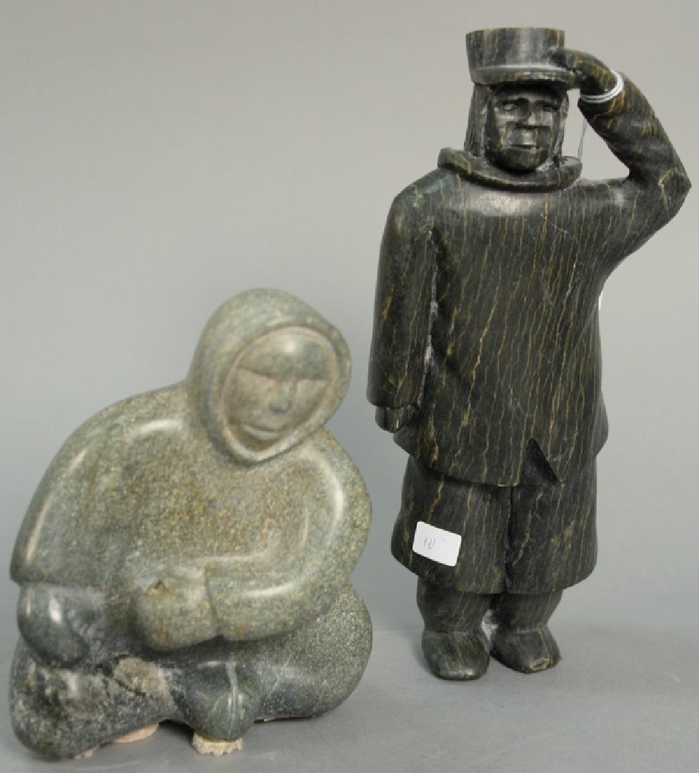 Two Inuit Eskimo figural carvings including Cape Dorset (1 of 4)