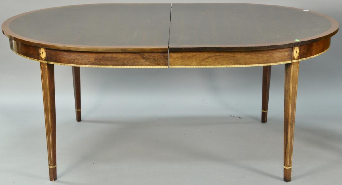 Stickley Federal style oval mahogany dining table with (1 of 5)