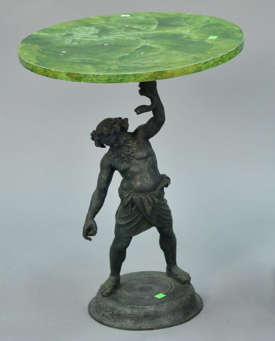 Bronze standing Goddess figure holding a snake made (1 of 4)