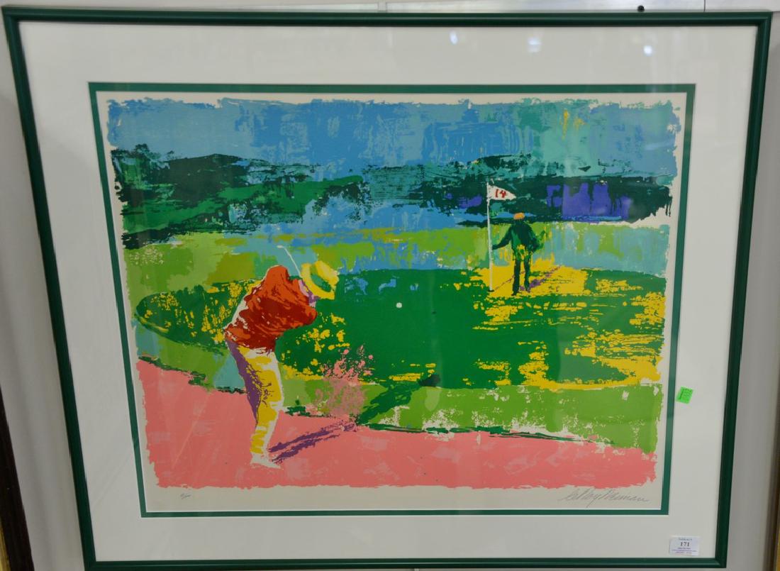 Leroy Neiman (1921-2012), color serigraph, "Chipping (1 of 3)