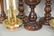 Seven table lamps to include five wood turned lamps - 3