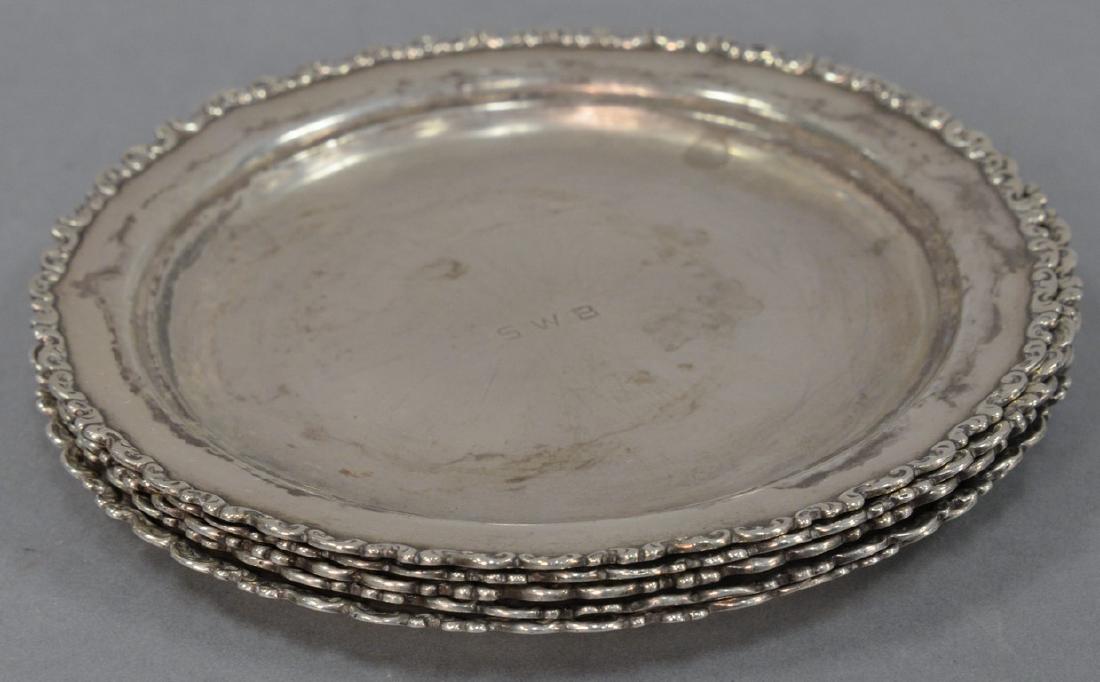 Five sterling silver bread plates. dia. 6in., 19.3 t (1 of 3)