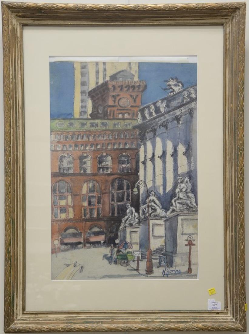 Harry Hering (1887-1967), watercolor, New York City (1 of 3)