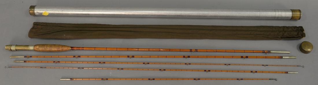 Leonard three piece bamboo fly rod for trout having thr (1 of 4)