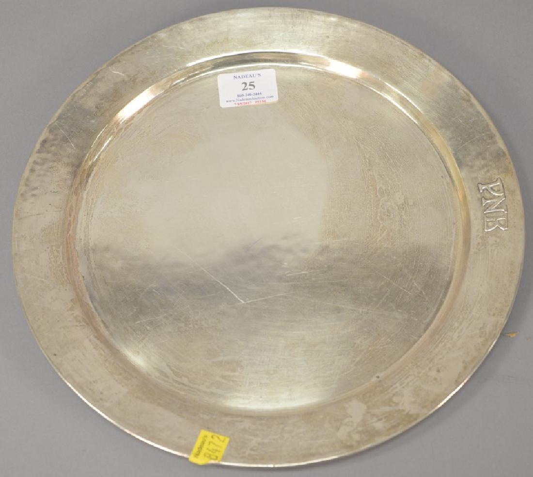 Sterling silver Lebolt & Co. hand beaten plate, (1 of 3)