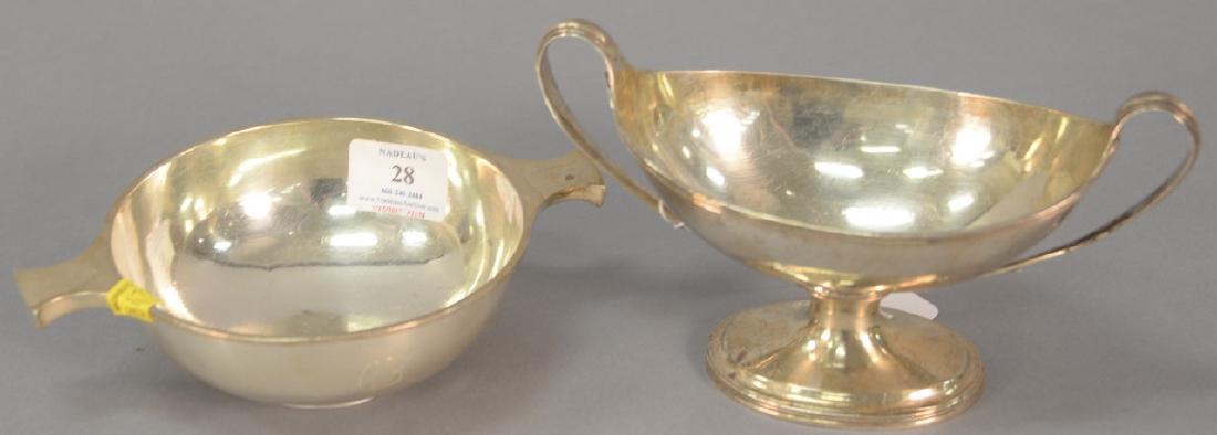 Two Crichton sterling silver pieces, a gravy boat and (1 of 3)