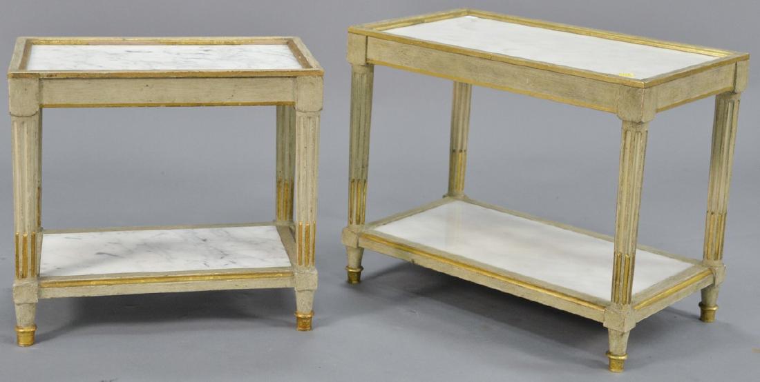 Near pair of Louis XVI style small tables, each with (1 of 5)