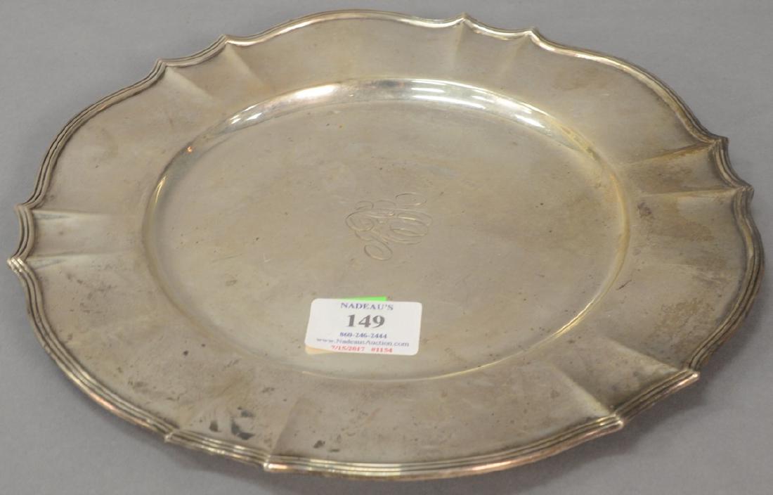 Gorham sterling silver plate. dia. 10 1/2in., 17.7 troy (1 of 3)