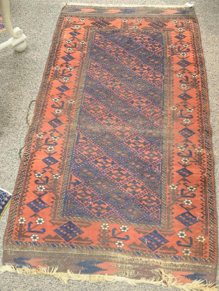 Three Oriental throw rugs, some wear. (5'4" x 6'2"), (1 of 5)