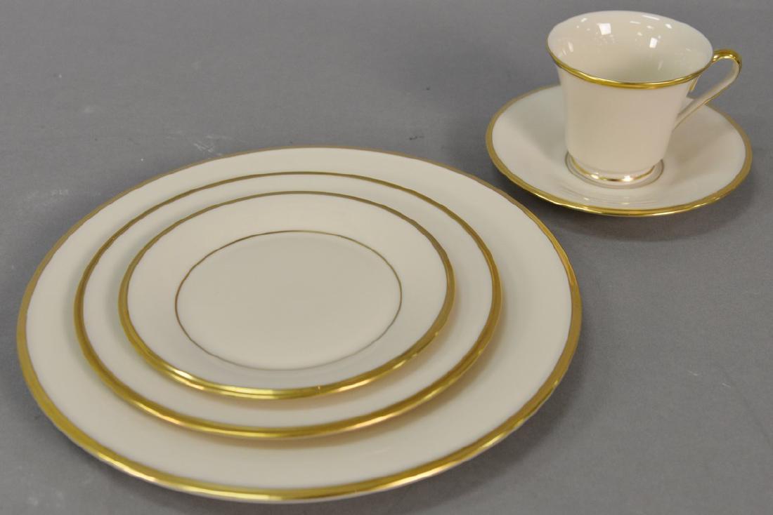 Group lot of Lenox Eternal dinner set, setting for (1 of 7)