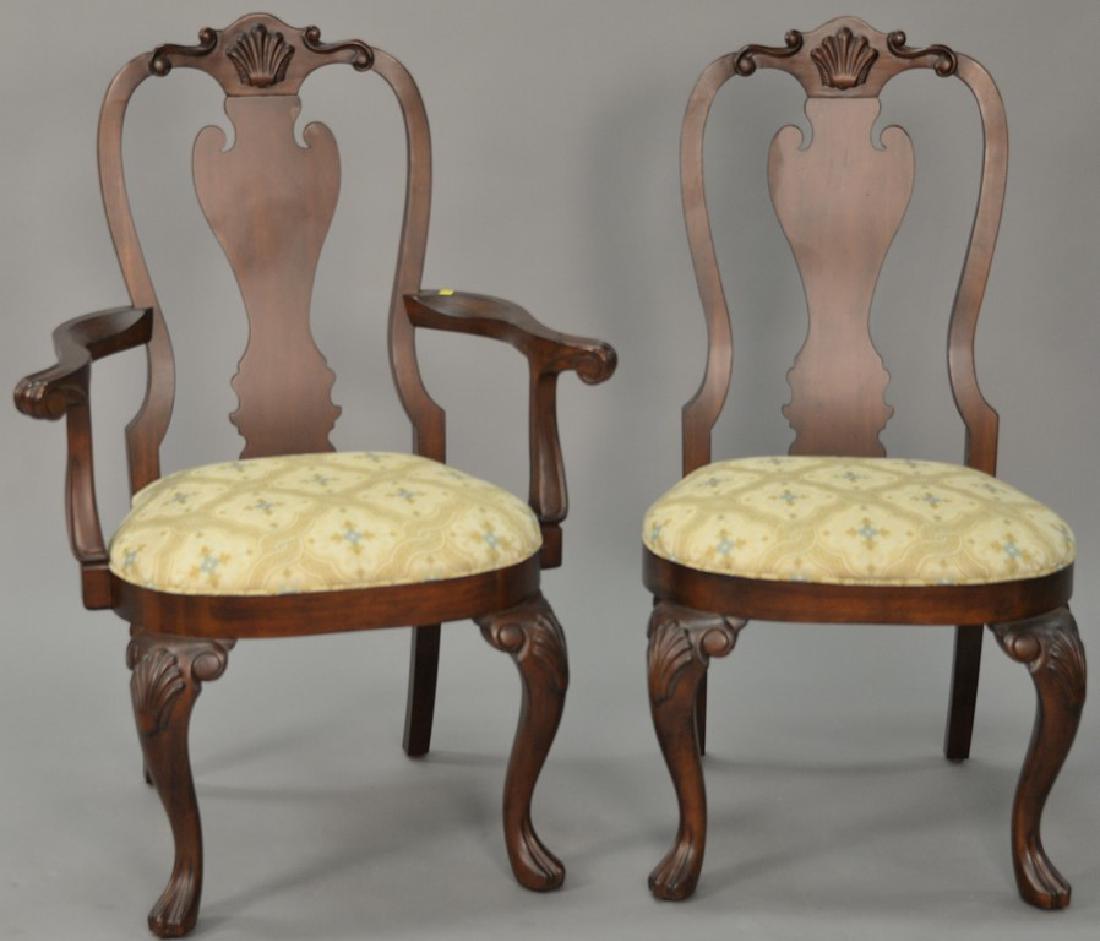 Ethan Allen set of seven Queen Anne style chairs. (1 of 6)