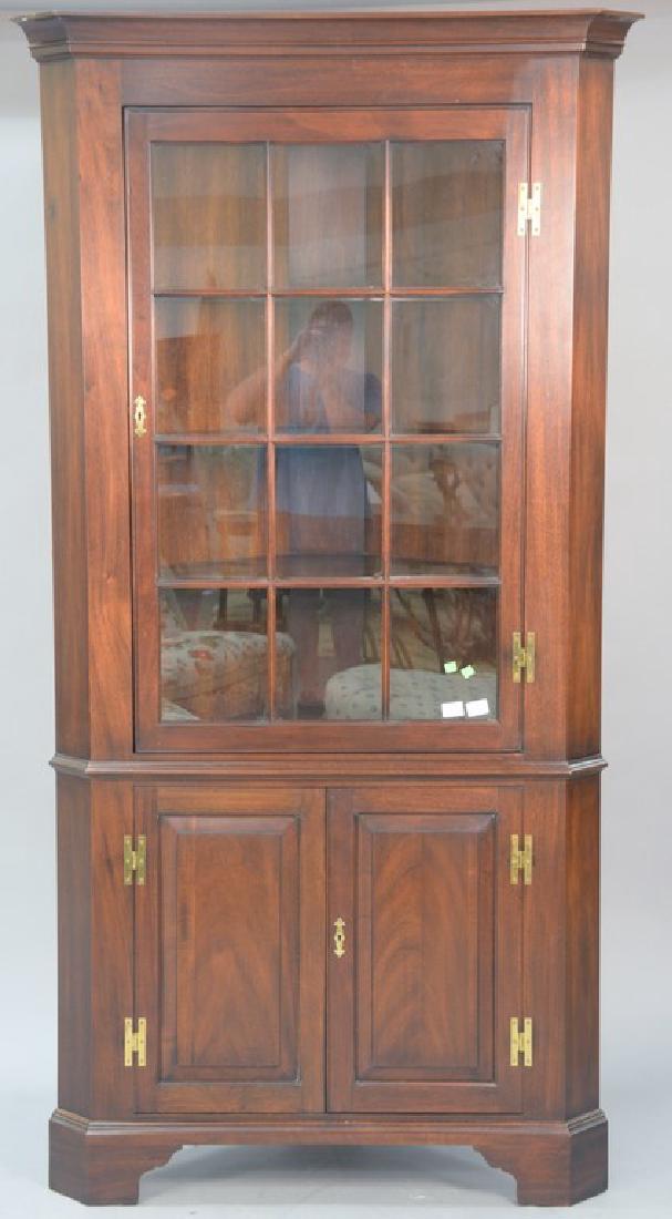 Henkel Harris mahogany corner cabinet. ht. 83in., wd. (1 of 5)