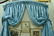 Custom blue silk drapes, lined curtains , window or