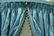 Custom blue silk drapes, lined curtains , window or - 2
