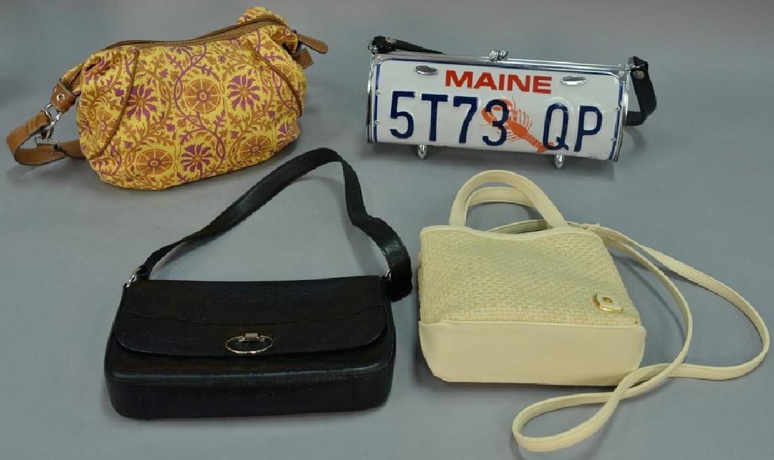 Four purses clutch bag Main License plate, Etienne,: Four purses clutch bag Main License plate, Etienne, Aigner, Tignanello, and DKNY.