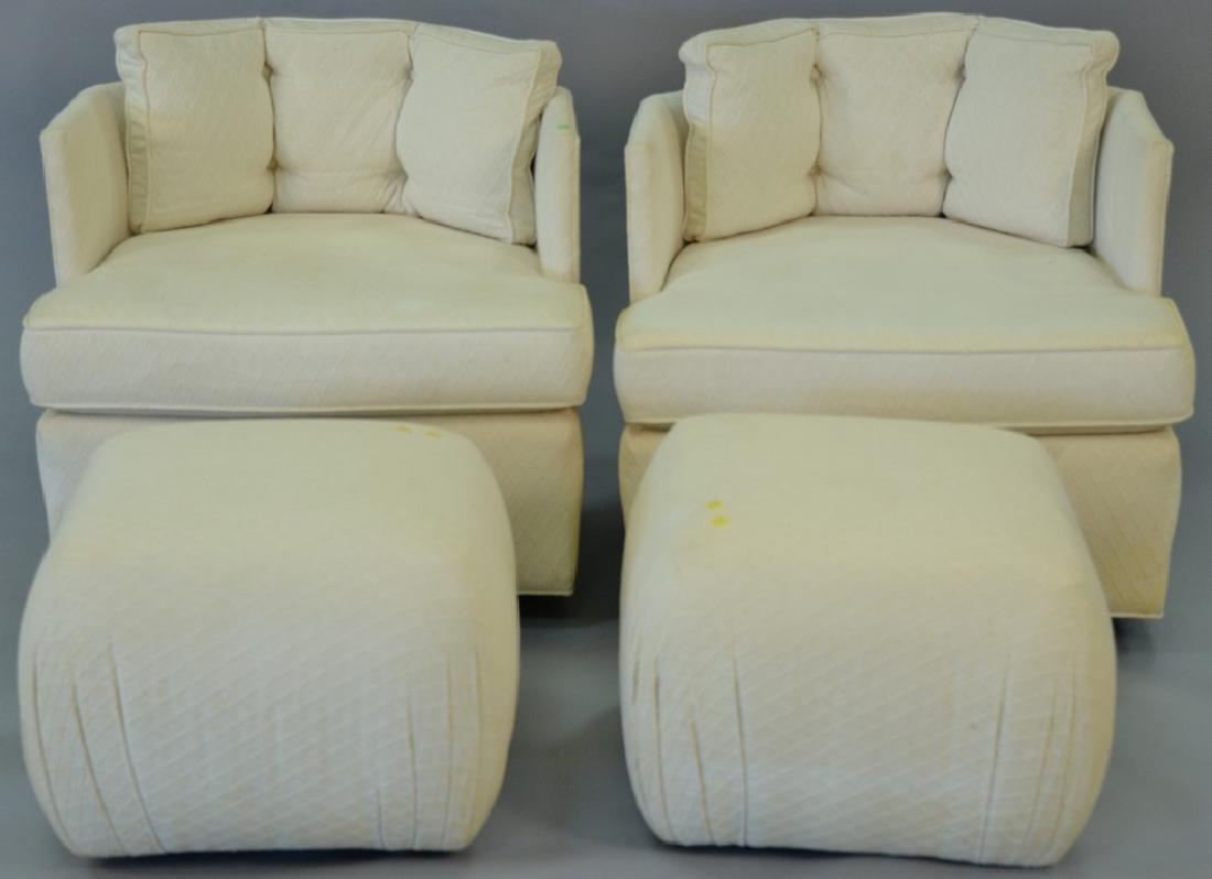 Pair of Harvey Probber style Mid-Century swivel chairs (1 of 6)