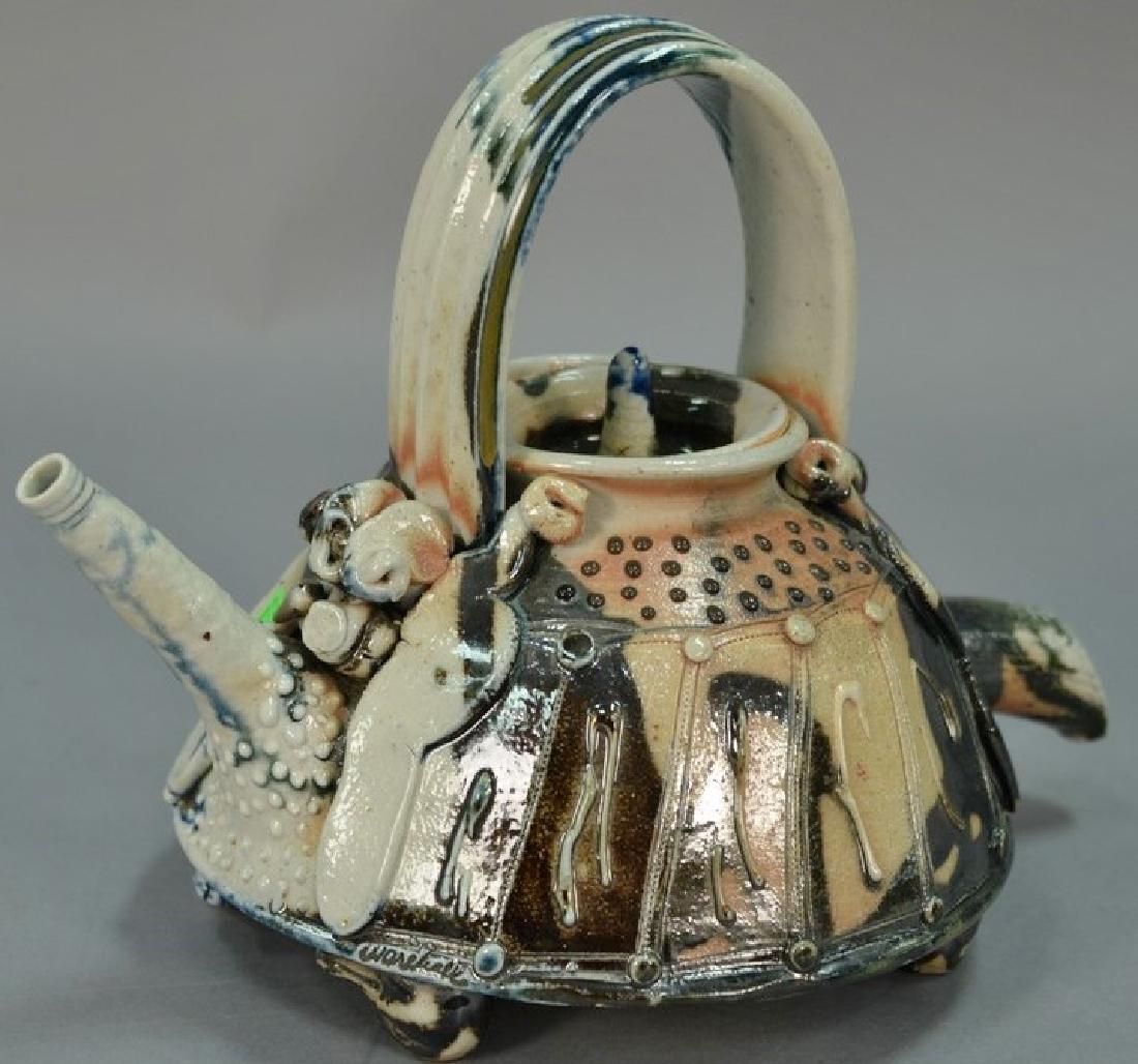 William Warehall ceramic teapot on duck head feet. ht. (1 of 7)
