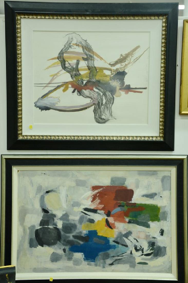 Five framed pieces to include oil on board unsigned (1 of 7)