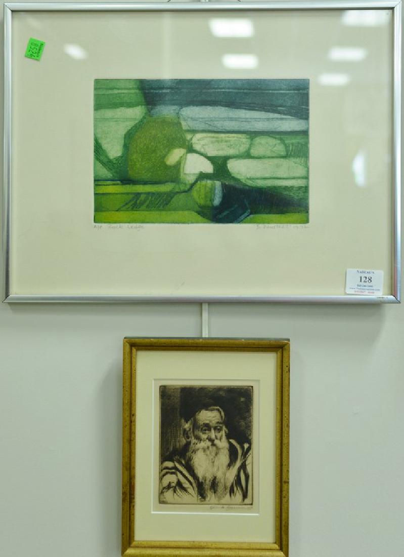Group of five framed lithographs and etchings to (1 of 12)