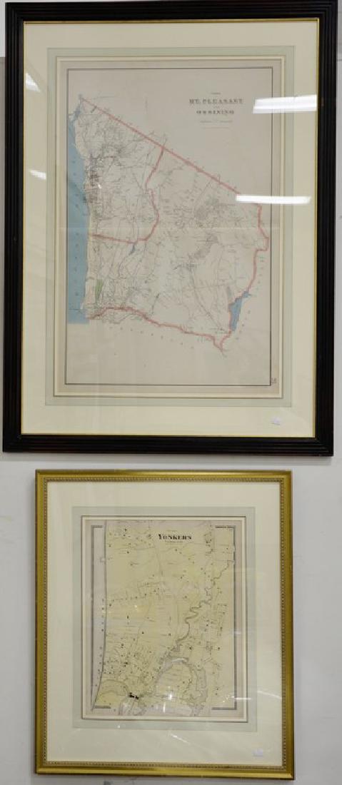 Four New York maps including hand colored lithograph (1 of 7)