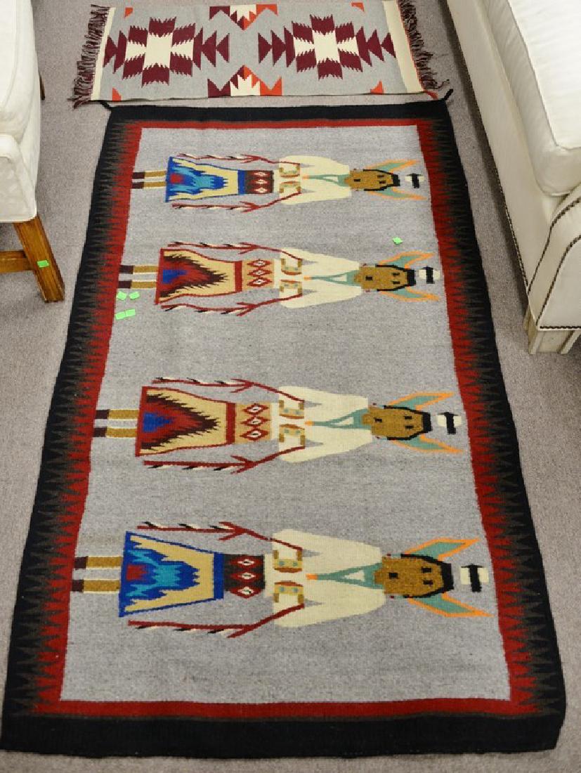 Group of four American Indian blankets. 17 1/2" x 36" (1 of 11)