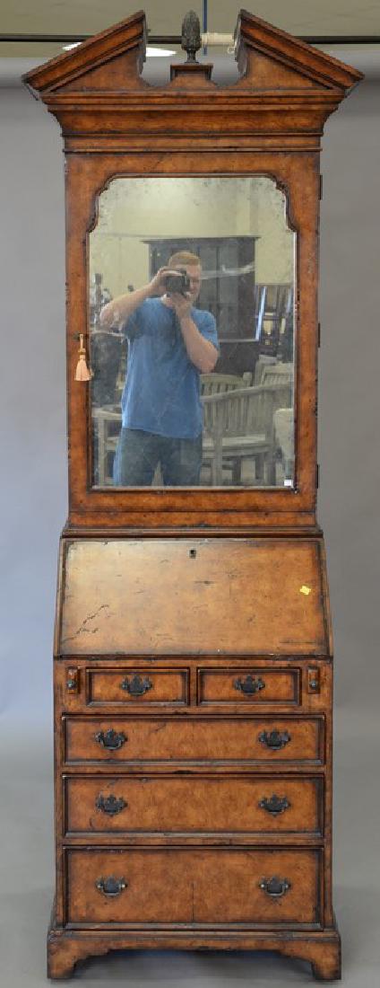 Theodore Alexander burl secretary desk. ht. 88in., wd. (1 of 5)