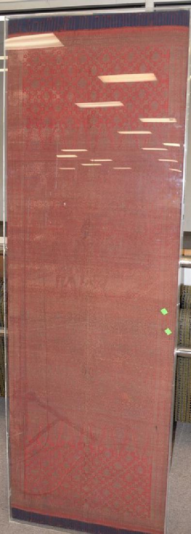 Large framed tapestry in plexiglass frame. (1 of 3)