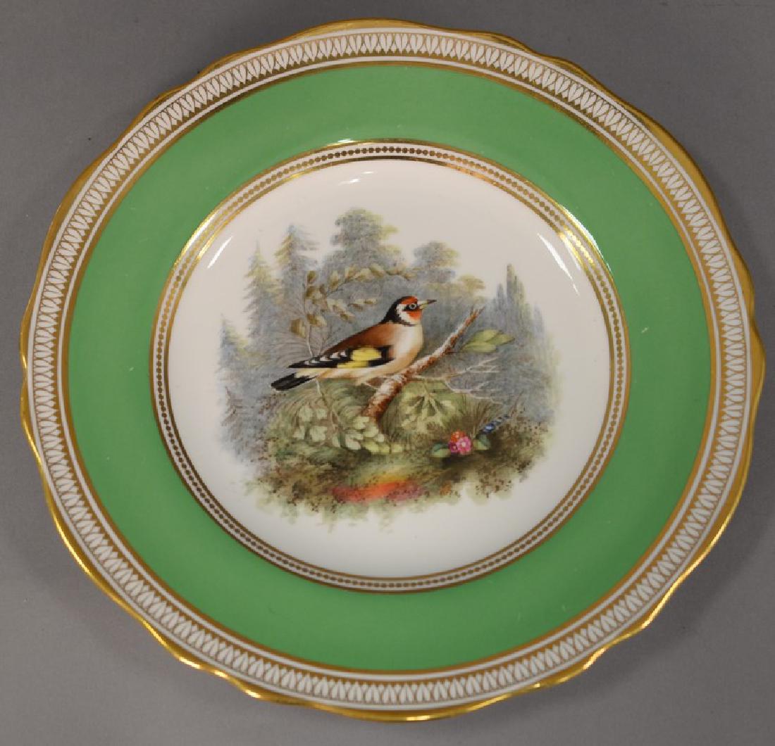 Set of six Spode hand painted bird plates. dia. 9in. (1 of 5)