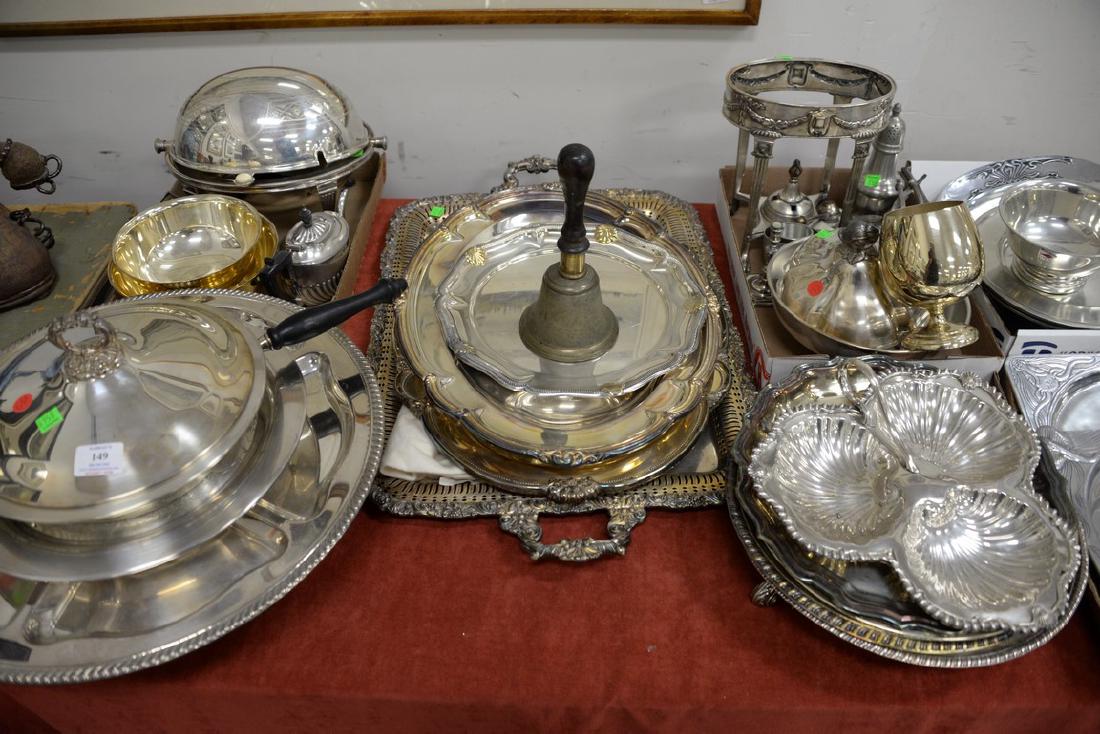 Large group of silverplate including flatware set, (1 of 4)