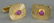 Pair of 14K gold cuff links mounted with star