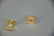 Pair of 14K gold cuff links mounted with star - 2