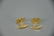Pair of 14K gold cuff links mounted with star - 3