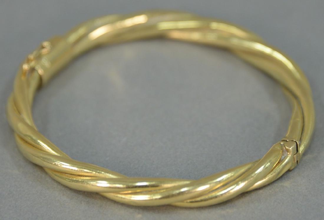 14K gold bangle bracelet. 14.6 grams (1 of 5)