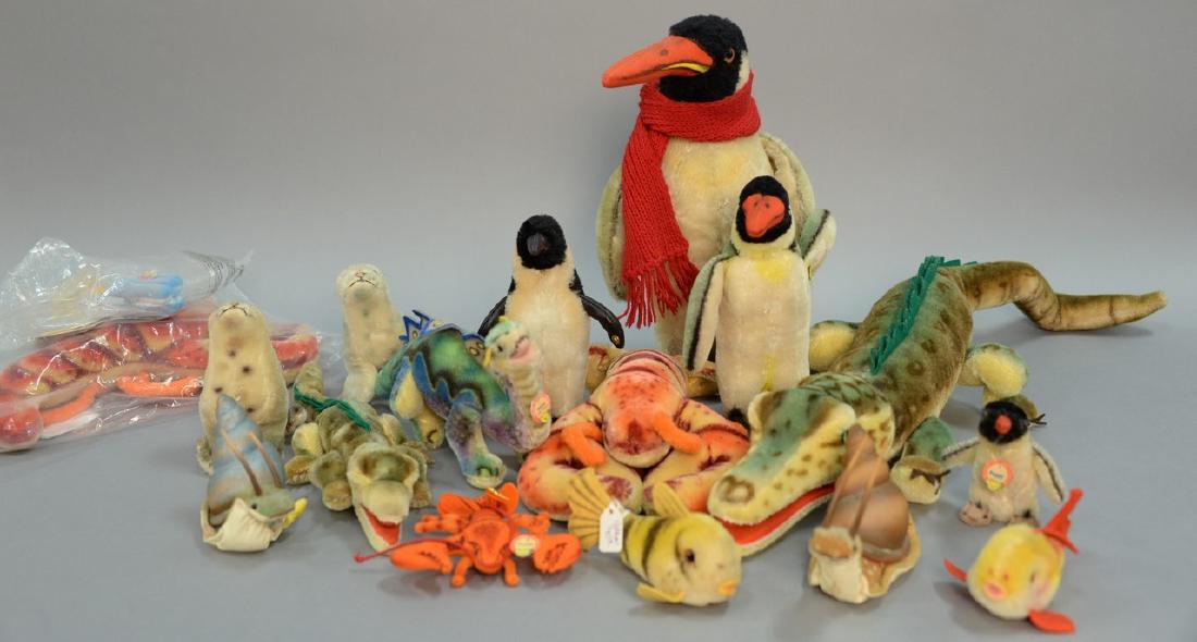 Group of seventeen stuffed Steiff mohair animals to (1 of 12)