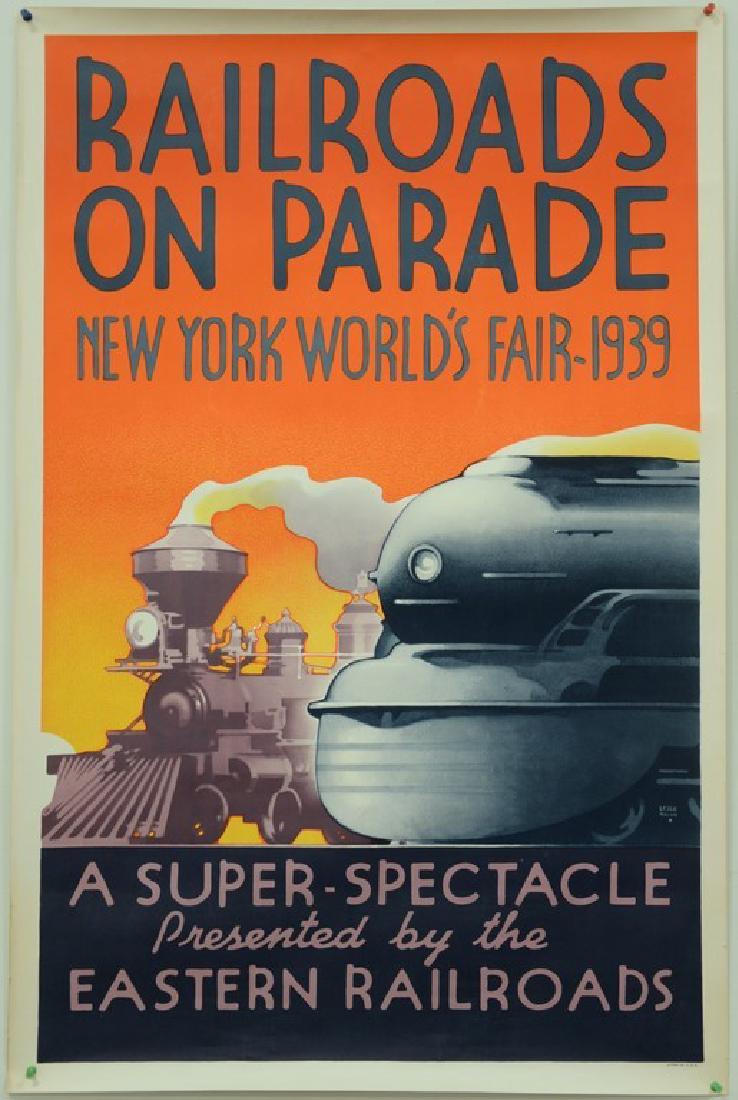 Leslie Ragan (1897-1972), lithograph poster, Railroads (1 of 4)