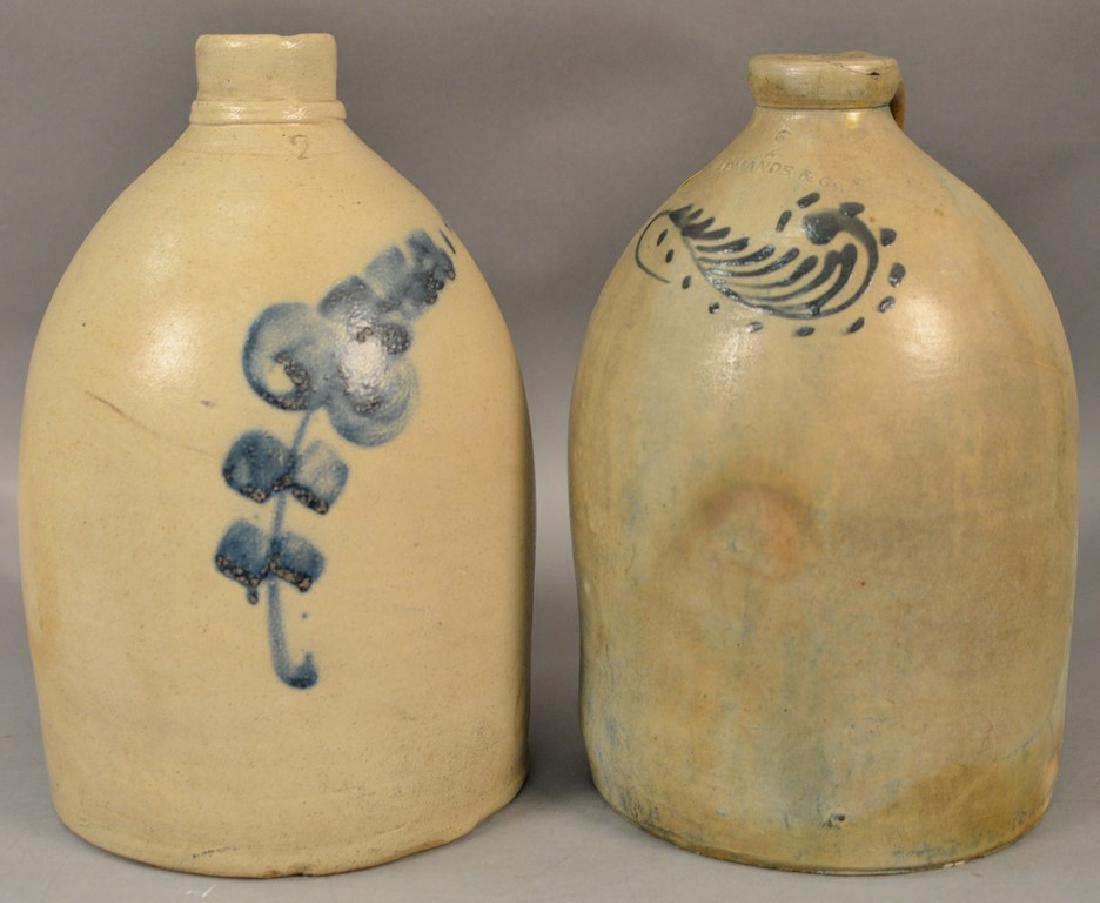 Two 2 gallon stoneware jugs, one marked Edmunds, each w (1 of 6)