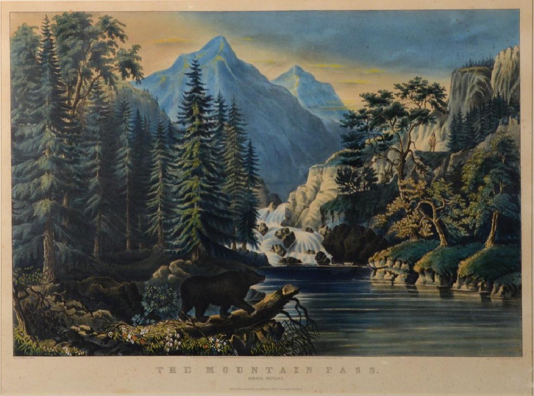 Currier & Ives,  "The Mountain Pass, Sierra (1 of 6)