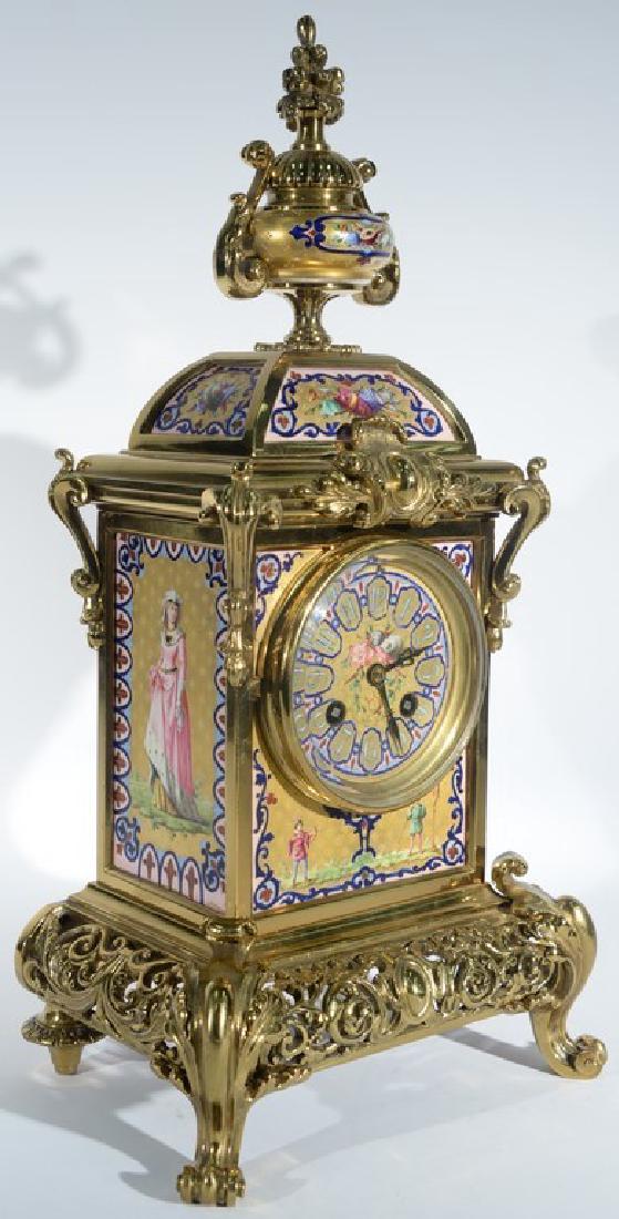 Tiffany & Co. French porcelain and brass mantle clock (1 of 5)