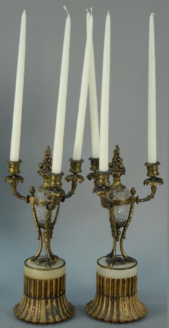Pair of French style candelabras with three lights each (1 of 6)