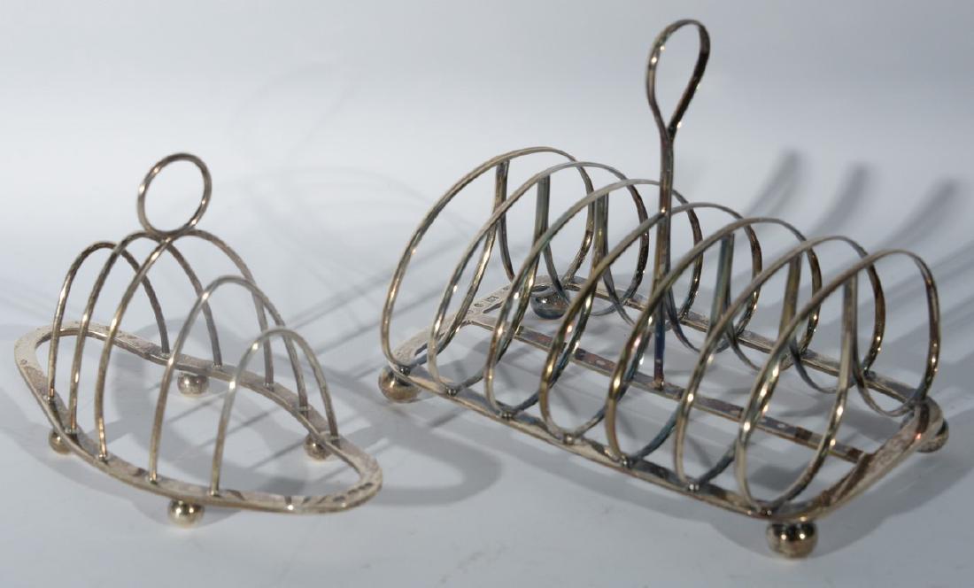 Two English silver toast holders. lg. 6in. & lg. 6 (1 of 3)