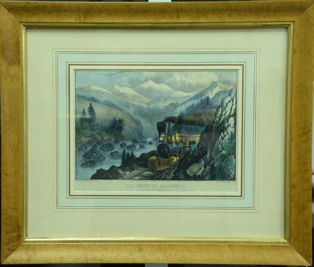 Currier & Ives, group of three colored lithograph (1 of 3)