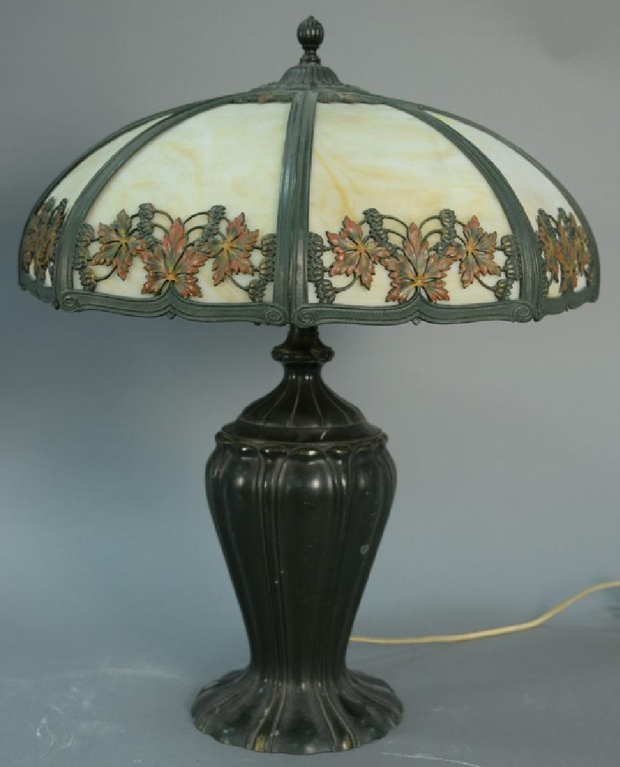 Panel shade table lamp on large urn style base, shade (1 of 5)