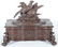 Black forest carved box topped with two game birds, set